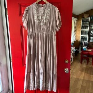 Bates Sisters Boutique embroidered maxi dress size XL